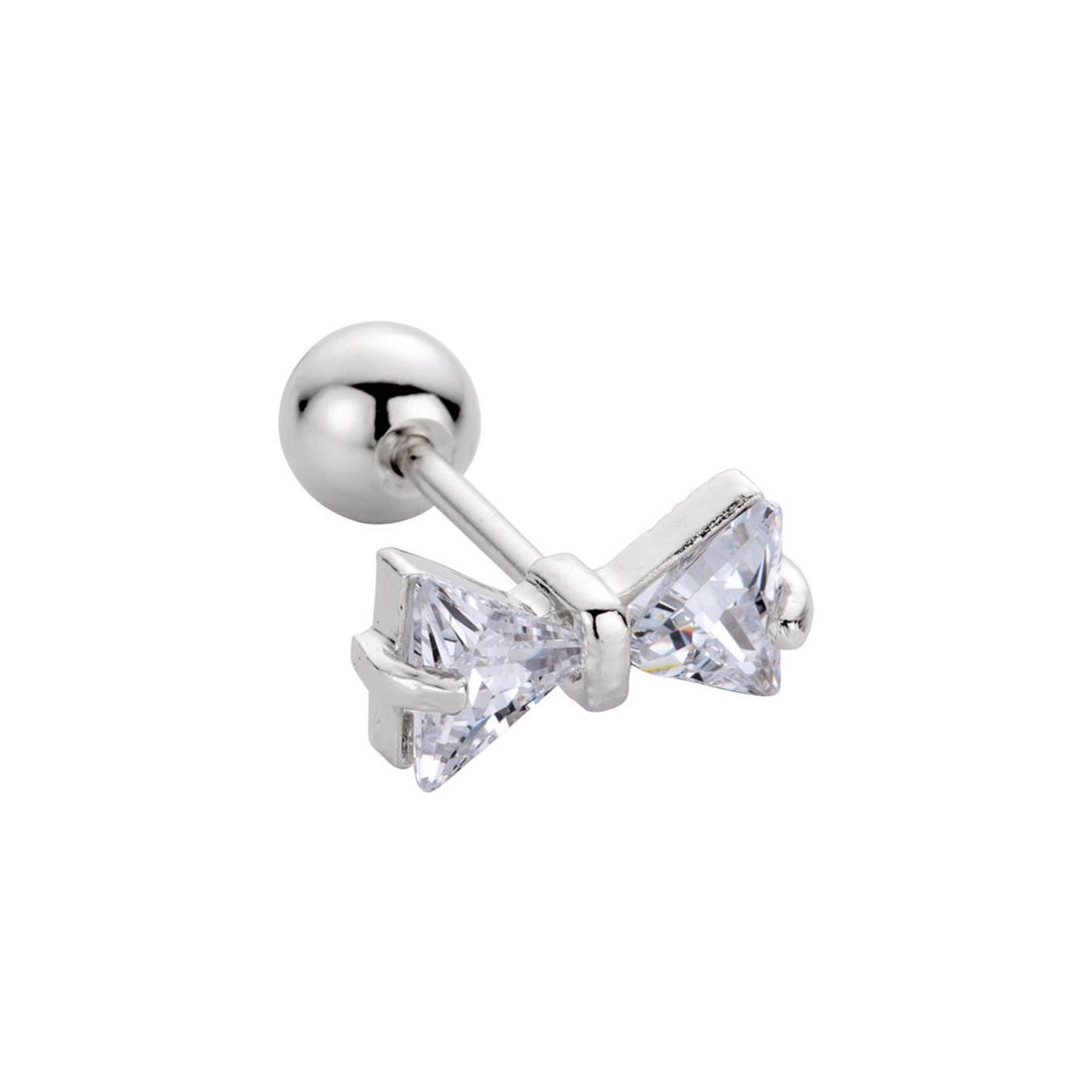 Silver Bow Stud - Shop Cameo Ltd