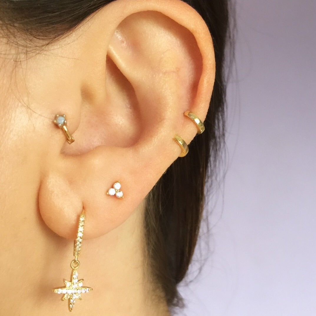 Tara Tiny Gem Studs Gold - Shop Cameo Ltd