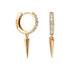 Vivienne Spike Hoop Earrings Gold - Shop Cameo Ltd