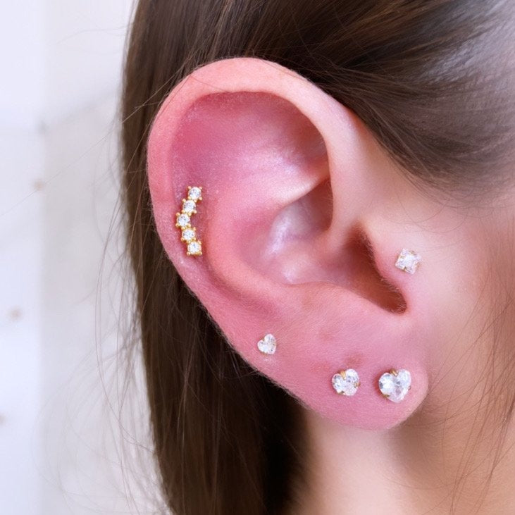 Gold Gem Stack Barbell - Shop Cameo Ltd