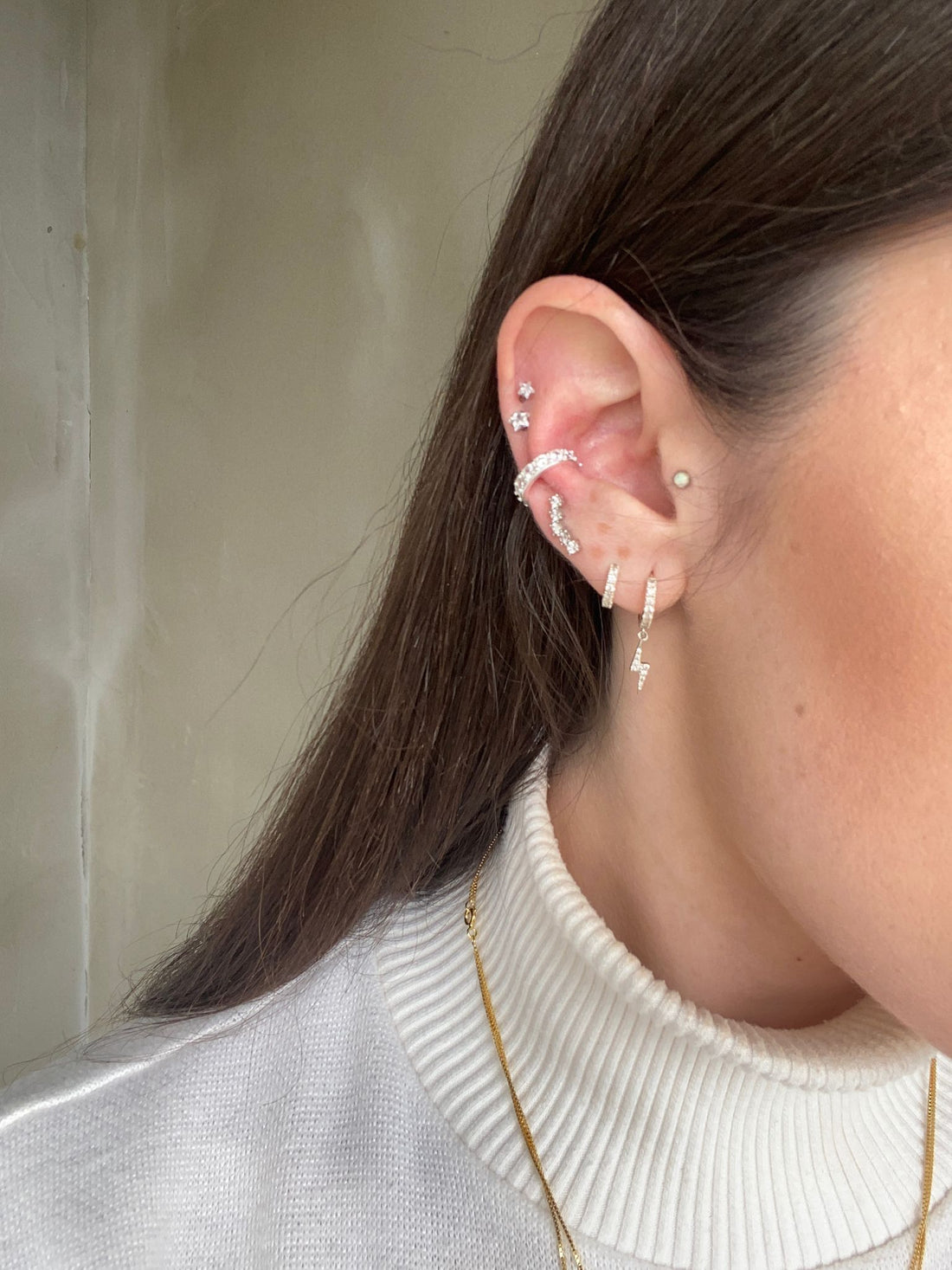 Amy Silver Gem Ear Cuff - Shop Cameo Ltd