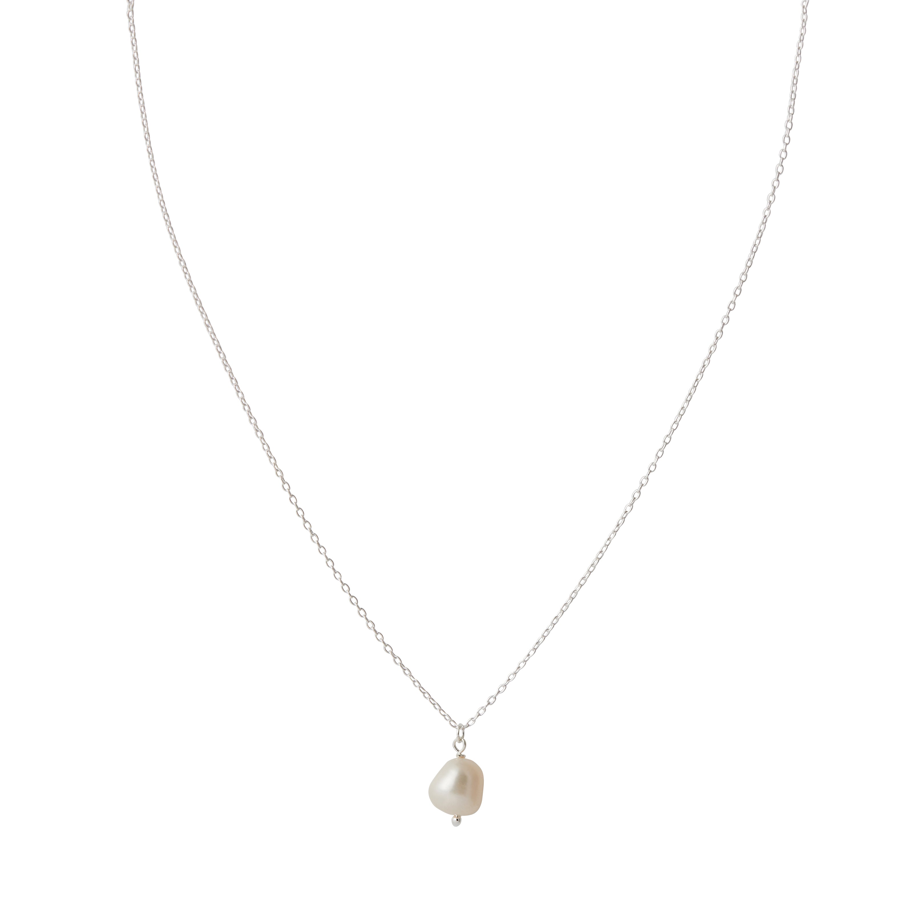 Pearl Drop Silver Necklace - Shop Cameo Ltd